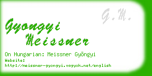 gyongyi meissner business card