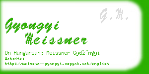 gyongyi meissner business card